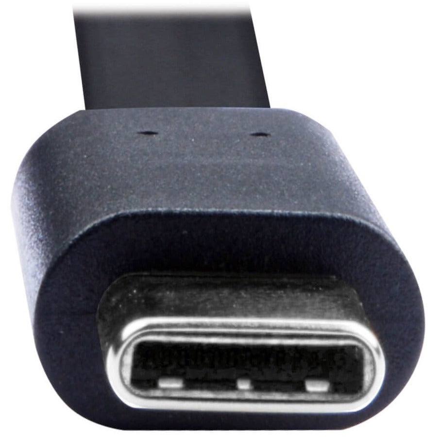 Eaton Tripp Lite Series USB-A to USB-C Flat Cable - M/M, USB 2.0, Black, 3 ft. (0.91 m) — U038-003-FL