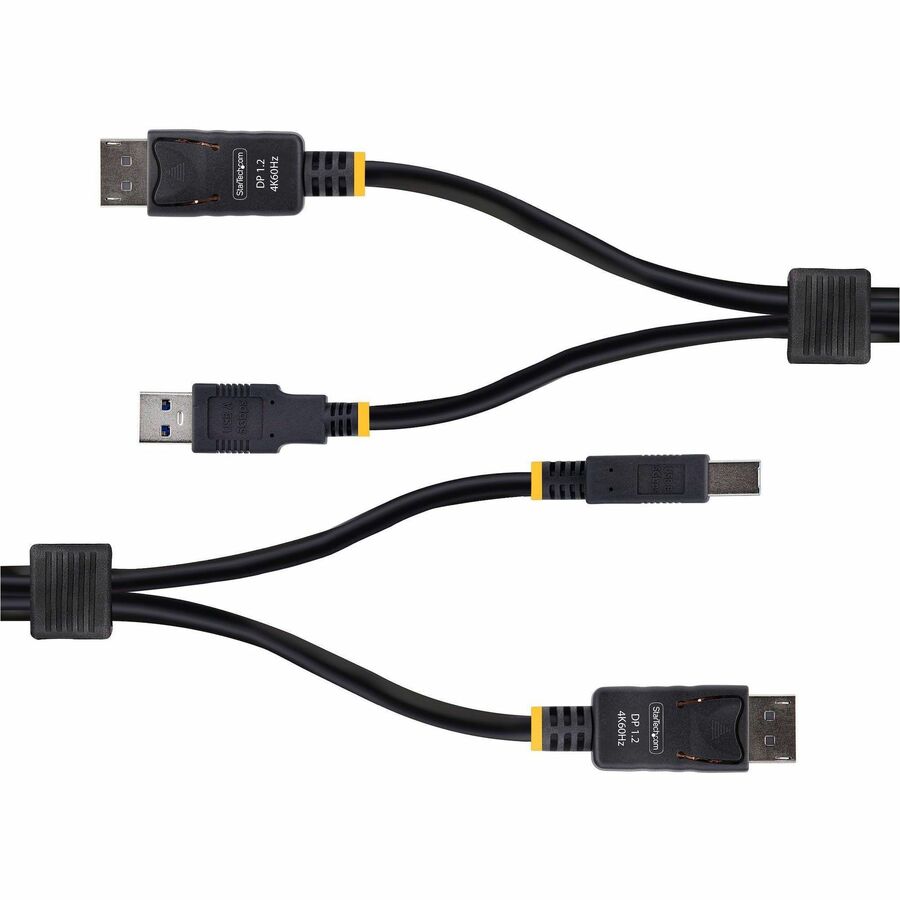 StarTech.com 10ft (3m) DisplayPort and USB 5Gbps KVM Cable, 4K 60Hz, Universally Compatible DP 1.2/USB 3.0 Combo Cable for KVM Switches — DU12210-KVM-CABLE