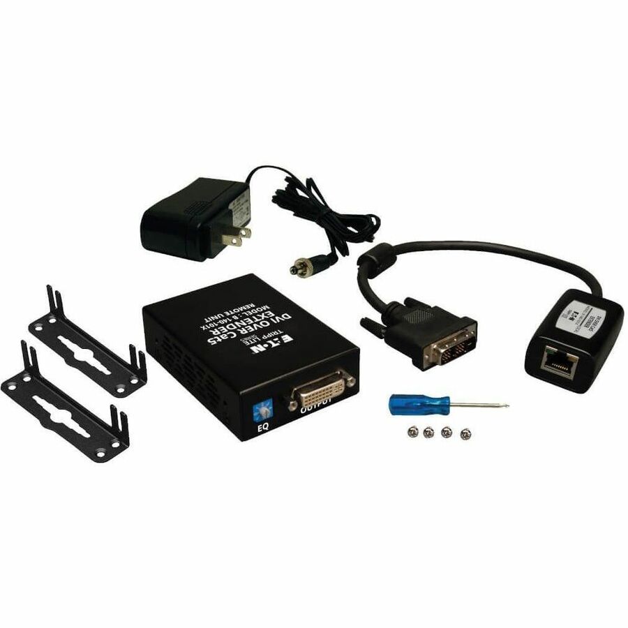 Eaton Tripp Lite Series DVI over Cat5/6 Active Extender Kit, Box-Style Transmitter/Receiver for Video, Up to 200 ft. (60 m), TAA — B140-101X