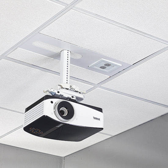 Chief Suspended Ceiling Projector System with Storage - White — SYS474UW