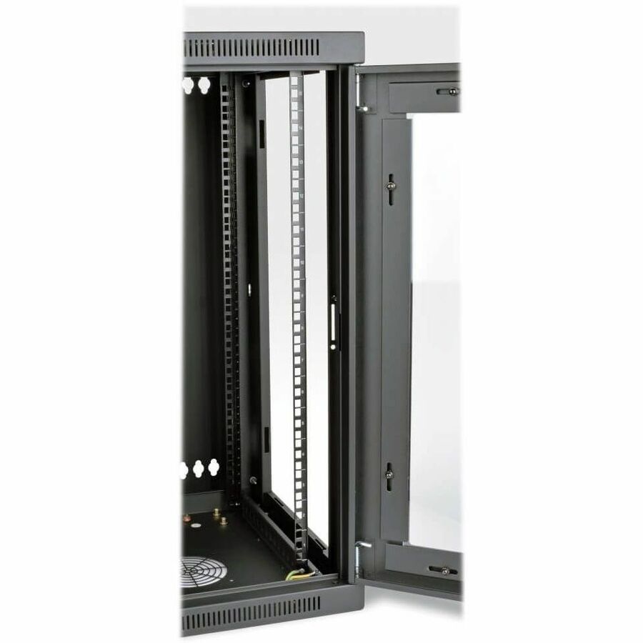Eaton Tripp Lite Series SmartRack 15U Low-Profile Switch-Depth Wall-Mount Half-Height Rack Enclosure, Clear Acrylic Window, Hinged Back — SRW15USG