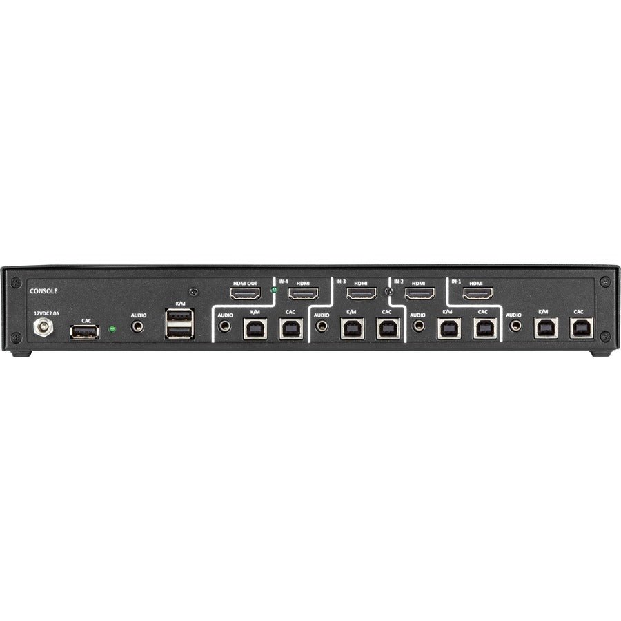 Black Box Secure NIAP 3.0 KVM Switch - Single-Head, HDMI, CAC, 4K, 4-Port — SS4P-SH-HDMI-UCAC