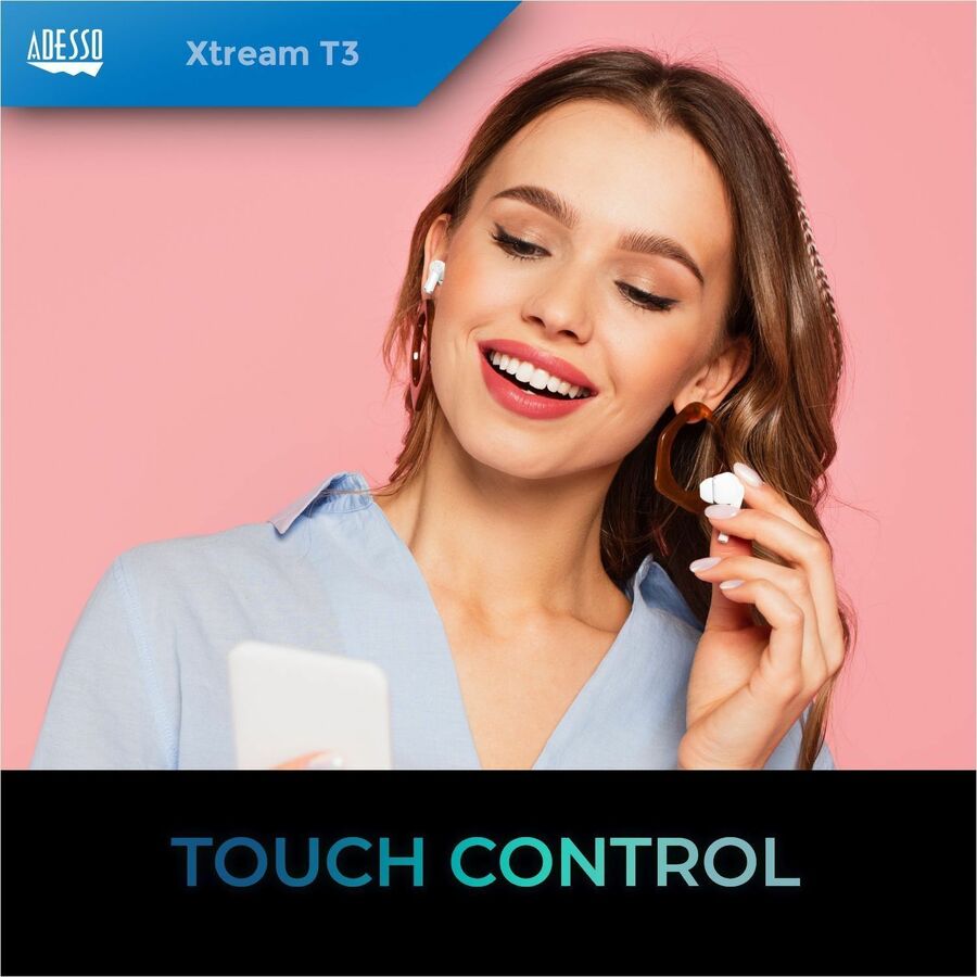Adesso XTREAM T3 True Wireless Stereo Earbuds With Touch Controlled Charging Case — Xtream T3
