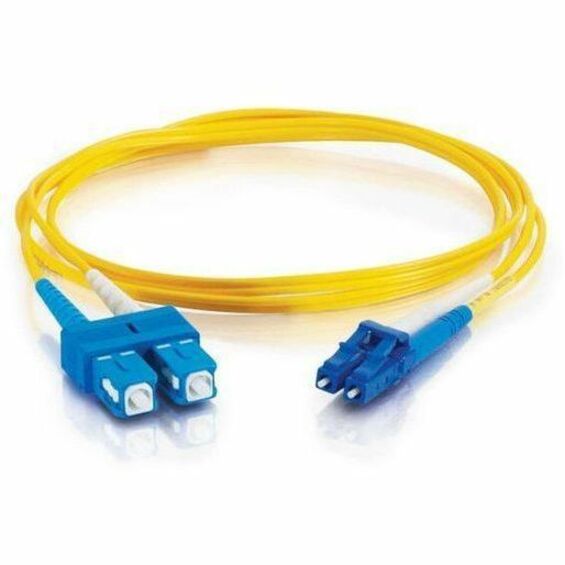 C2G 7m LC-SC 9/125 Duplex Single Mode OS2 Fiber Cable - Yellow - 23ft — 37469