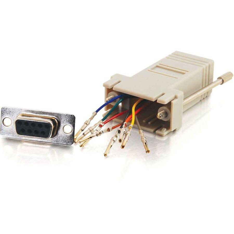C2G RJ45 to DB9 Female Modular Adapter - Gray — 02941