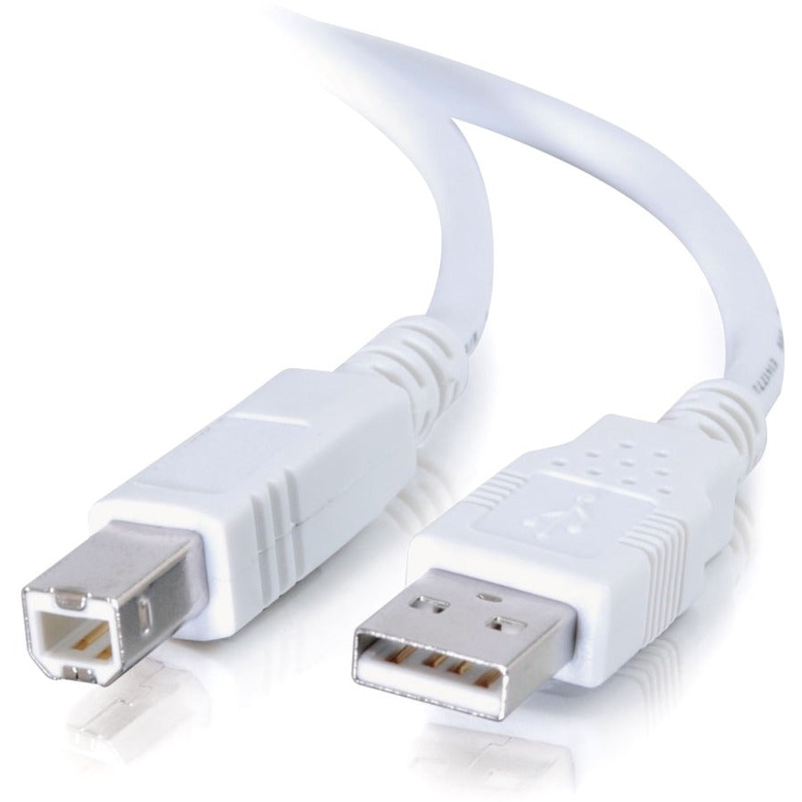 C2G 9.8ft USB to USB B Cable - USB A to USB B - USB 2.0 - White - M/M — 13400