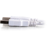 C2G 6.6ft USB to USB B Cable - USB A to USB B - USB 2.0 - White - M/M — 13172