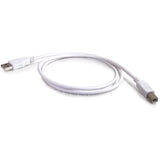 C2G 6.6ft USB to USB B Cable - USB A to USB B - USB 2.0 - White - M/M — 13172