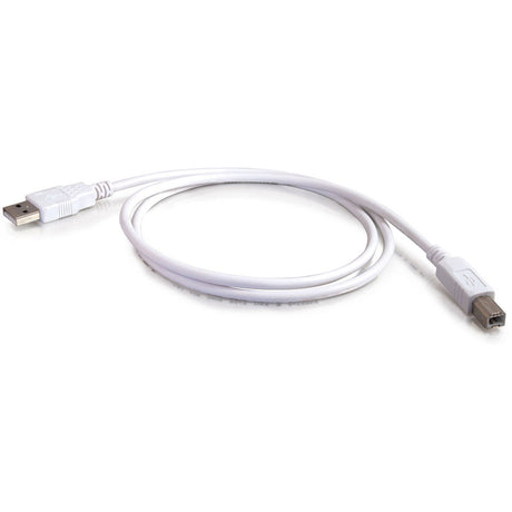 C2G 6.6ft USB to USB B Cable - USB A to USB B - USB 2.0 - White - M/M — 13172