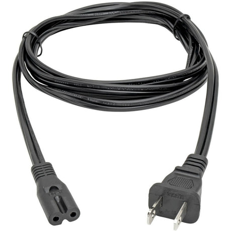 Eaton Tripp Lite Series 2-Slot Non-Polarized Replacement Power Cord, 1-15P to C7 - 10A, 120V, 18 AWG, 6 ft. (1.83 m), Black — P012-006