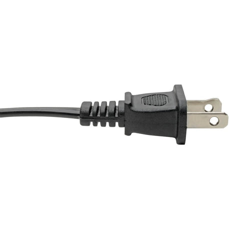 Eaton Tripp Lite Series 2-Slot Non-Polarized Replacement Power Cord, 1-15P to C7 - 10A, 120V, 18 AWG, 6 ft. (1.83 m), Black — P012-006