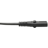 Eaton Tripp Lite Series 2-Slot Non-Polarized Replacement Power Cord, 1-15P to C7 - 10A, 120V, 18 AWG, 6 ft. (1.83 m), Black — P012-006