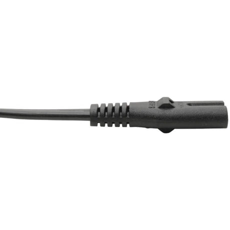 Eaton Tripp Lite Series 2-Slot Non-Polarized Replacement Power Cord, 1-15P to C7 - 10A, 120V, 18 AWG, 6 ft. (1.83 m), Black — P012-006