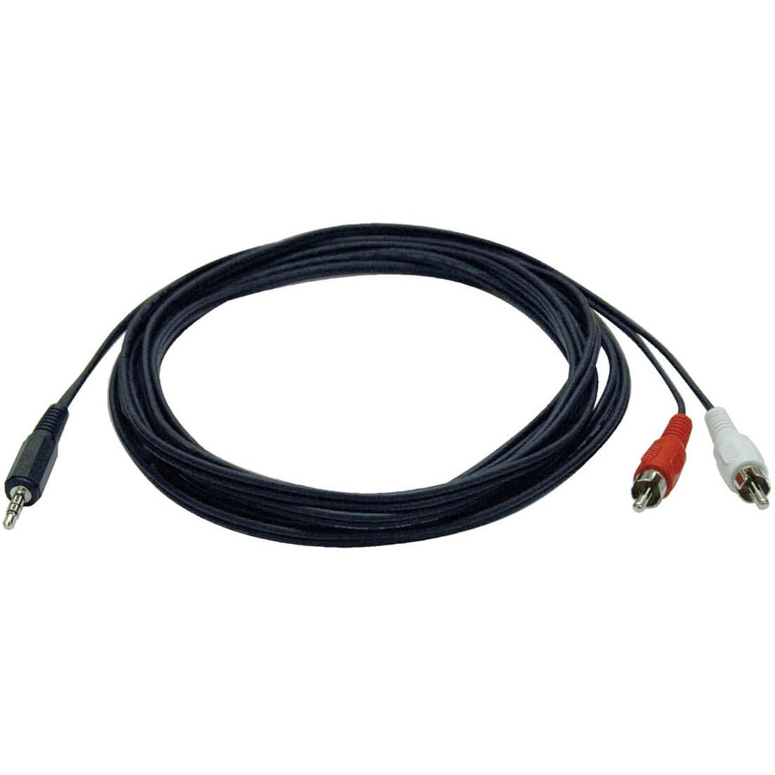 Eaton Tripp Lite Series 3.5 mm Mini Stereo to RCA Audio Y Splitter Adapter Cable (M/2xM), 12 ft. (3.7 m) — P314-012