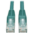 Eaton Tripp Lite Series Cat6 Gigabit Snagless Molded (UTP) Ethernet Cable (RJ45 M/M), PoE, Green, 7 ft. (2.13 m) — N201-007-GN