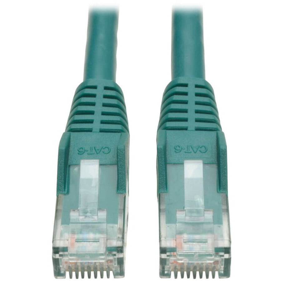 Eaton Tripp Lite Series Cat6 Gigabit Snagless Molded (UTP) Ethernet Cable (RJ45 M/M), PoE, Green, 7 ft. (2.13 m) — N201-007-GN