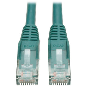 Eaton Tripp Lite Series Cat6 Gigabit Snagless Molded (UTP) Ethernet Cable (RJ45 M/M), PoE, Green, 7 ft. (2.13 m) — N201-007-GN