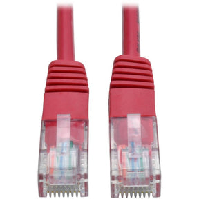 Eaton Tripp Lite Series Cat5e 350 MHz Molded (UTP) Ethernet Cable (RJ45 M/M), PoE - Red, 3 ft. (0.91 m) — N002-003-RD