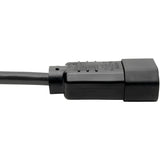 Eaton Tripp Lite Series NEMA 5-15R to C14 Computer AC Power Cable - 13A, 125V, 16 AWG, 2 ft. (0.61 m), Black — P002-002
