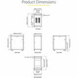 StarTech.com 22U 36in Knock-Down Server Rack Cabinet with Caster — RK2236BKF