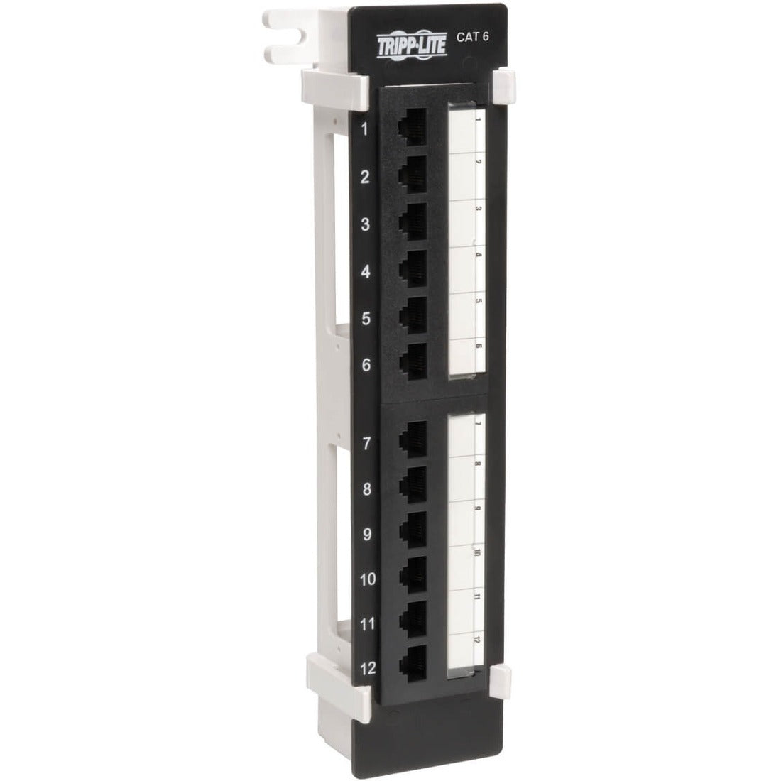 Eaton Tripp Lite Series 12-Port Cat6/Cat5 Wall-Mount Vertical 110 Patch Panel, TAA — N250-012