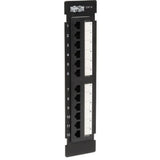 Eaton Tripp Lite Series 12-Port Cat6/Cat5 Wall-Mount Vertical 110 Patch Panel, TAA — N250-012