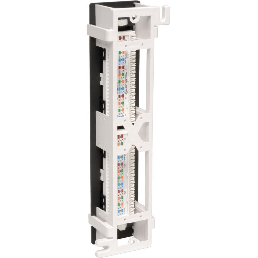 Eaton Tripp Lite Series 12-Port Cat6/Cat5 Wall-Mount Vertical 110 Patch Panel, TAA — N250-012