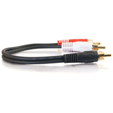 C2G 6in Value Series One RCA Mono Male to Two RCA Stereo Male Y-Cable — 03161