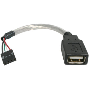 StarTech.com 6in USB 2.0 Cable - USB A to USB 4 Pin Header F/F USB A Female to Motherboard Header Adapter - USB cable - 4 pin USB Type A (F) - 4 pin MPC (F) - 15 cm — USBMBADAPT