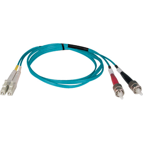 Eaton Tripp Lite Series 10Gb Duplex Multimode 50/125 OM3 LSZH Fiber Patch Cable (LC/ST) - Aqua, 2M (6 ft.) — N818-02M
