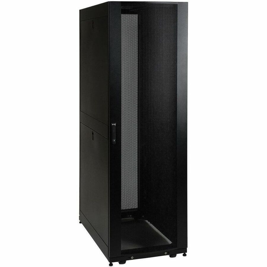 Tripp Lite by Eaton 42U SmartRack Standard-Depth Rack Enclosure Cabinet with doors, side panels & shock pallet shipping — SR42UBSP1