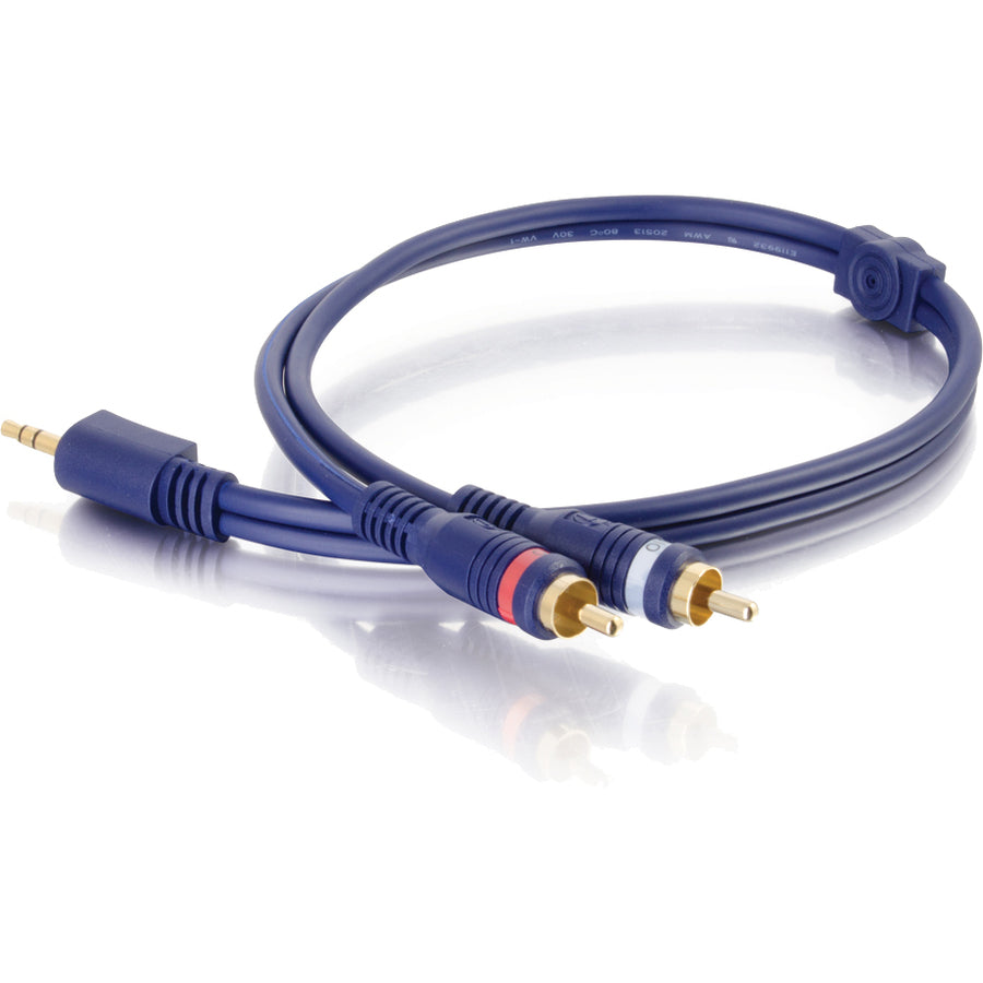 C2G 12ft Velocity One 3.5mm Stereo Male to Two RCA Stereo Male Y-Cable — 40615