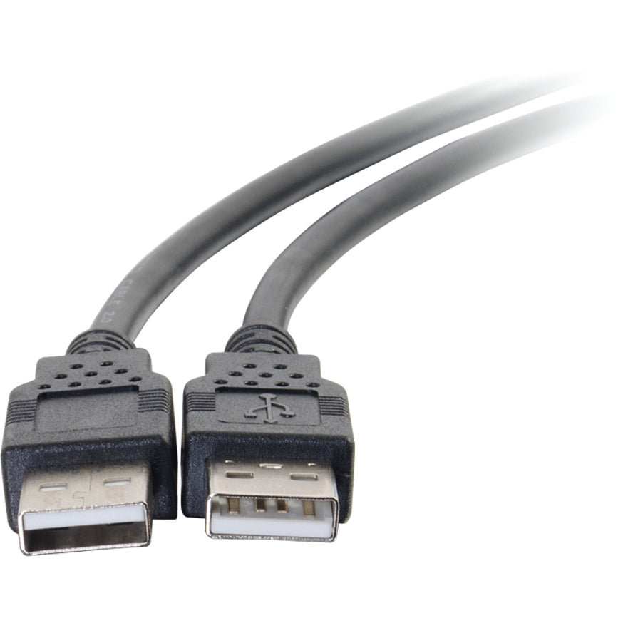 C2G 6.6ft USB Cable - USB A to USB A Cable - USB 2.0 - Black - M/M — 28106