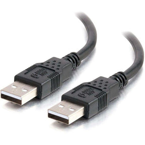 C2G 3.3ft USB Cable - USB A to USB A Cable - USB 2.0 - Black - M/M — 28105