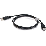 C2G 3.3ft USB Cable - USB A to USB A Cable - USB 2.0 - Black - M/M — 28105