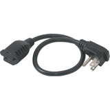 C2G 1.5ft Flat Plug Power Strip Plus - 18 AWG - NEMA 5-15P to NEMA 5-15R — 29804