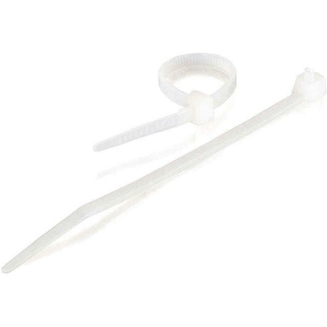 C2G 4in Cable Ties - White - 100pk — 43032