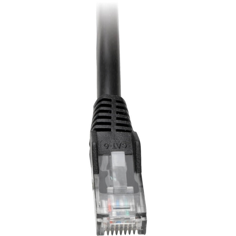 Eaton Tripp Lite Series Cat6 Gigabit Snagless Molded (UTP) Ethernet Cable (RJ45 M/M), PoE, Black, 2 ft. (0.61 m) — N201-002-BK