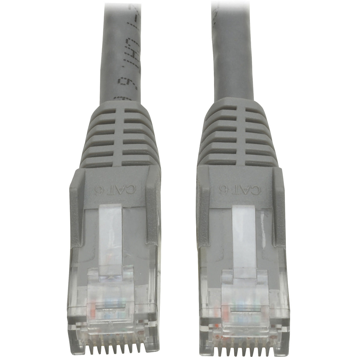 Eaton Tripp Lite Series Cat6 Gigabit Snagless Molded (UTP) Ethernet Cable (RJ45 M/M), PoE, Gray, 1 ft. (0.31 m) — N201-001-GY