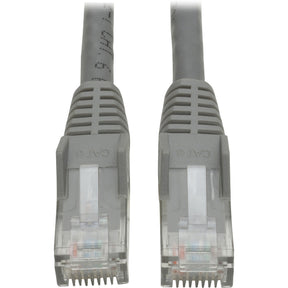 Eaton Tripp Lite Series Cat6 Gigabit Snagless Molded (UTP) Ethernet Cable (RJ45 M/M), PoE, Gray, 1 ft. (0.31 m) — N201-001-GY