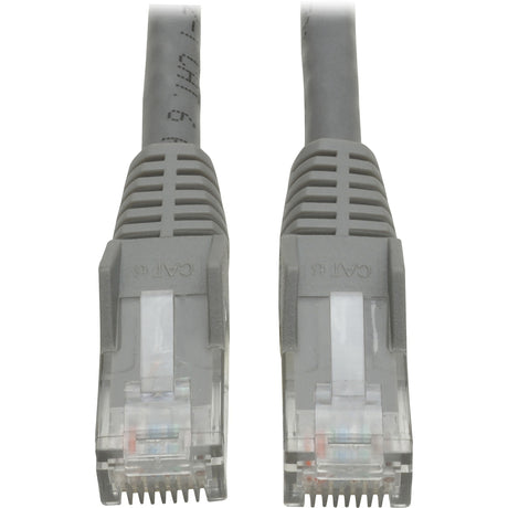 Eaton Tripp Lite Series Cat6 Gigabit Snagless Molded (UTP) Ethernet Cable (RJ45 M/M), PoE, Gray, 1 ft. (0.31 m) — N201-001-GY