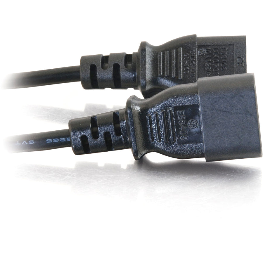 C2G 2ft 18 AWG Computer Power Extension Cord (IEC320C14 to IEC320C13) — 03142