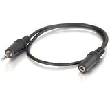 C2G 1.5ft 3.5mm M/F Stereo Audio Extension Cable — 40405