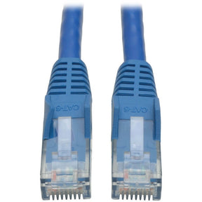Eaton Tripp Lite Series Cat6 Gigabit Snagless Molded (UTP) Ethernet Cable (RJ45 M/M), PoE, Blue, 2 ft. (0.61 m) — N201-002-BL