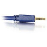 C2G 75ft 3.5mm Velocity Series Stereo Audio Cable - AUX Cable - Blue - M/M — 40937