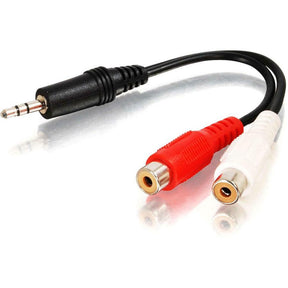 C2G 6in Value Series One 3.5mm Stereo Male To Two RCA Stereo Female Y-Cable — 40422