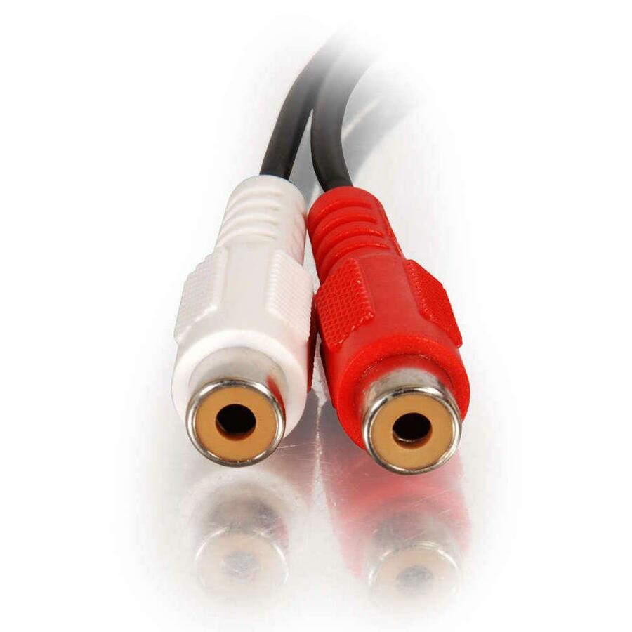 C2G 6in Value Series One 3.5mm Stereo Male To Two RCA Stereo Female Y-Cable — 40422