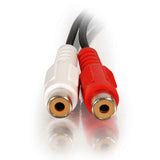 C2G 6in Value Series One 3.5mm Stereo Male To Two RCA Stereo Female Y-Cable — 40422
