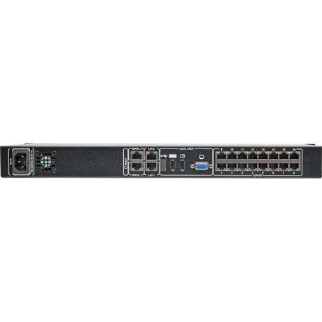 Eaton Tripp Lite Series NetCommander 16-Port Cat5 KVM over IP Switch - 1 Remote + 1 Local User, 1U Rack-Mount, TAA — B072-016-1-IP