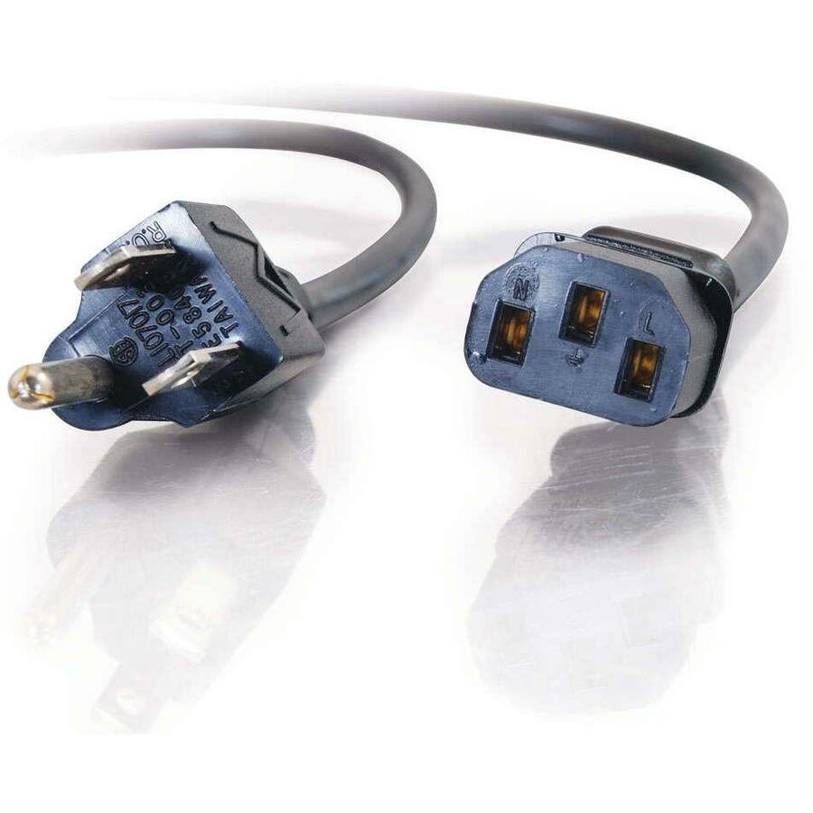 C2G 2ft Universal Power Cord - 16 AWG - NEMA 5-15P to IEC320C13 — 29925